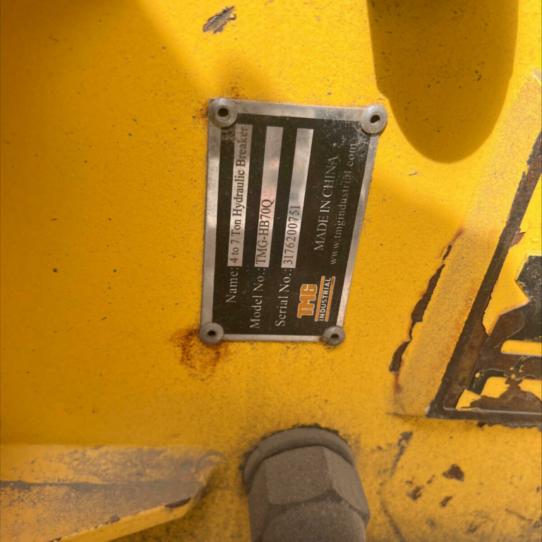 TMG HG70 Q Breaker serial tag